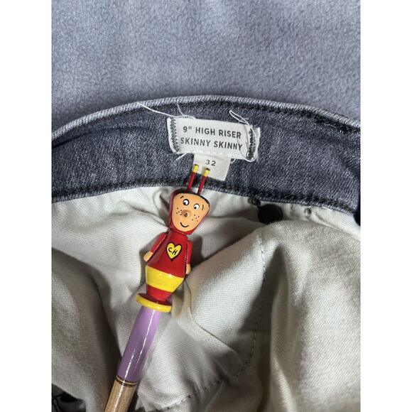 Madewell Skinny Jeans Women 32 Gray Denim High-Rise Medium Wash 5-Pockets Preppy - Picture 5 of 9